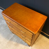 Blond wood chest of drawers circa 1960