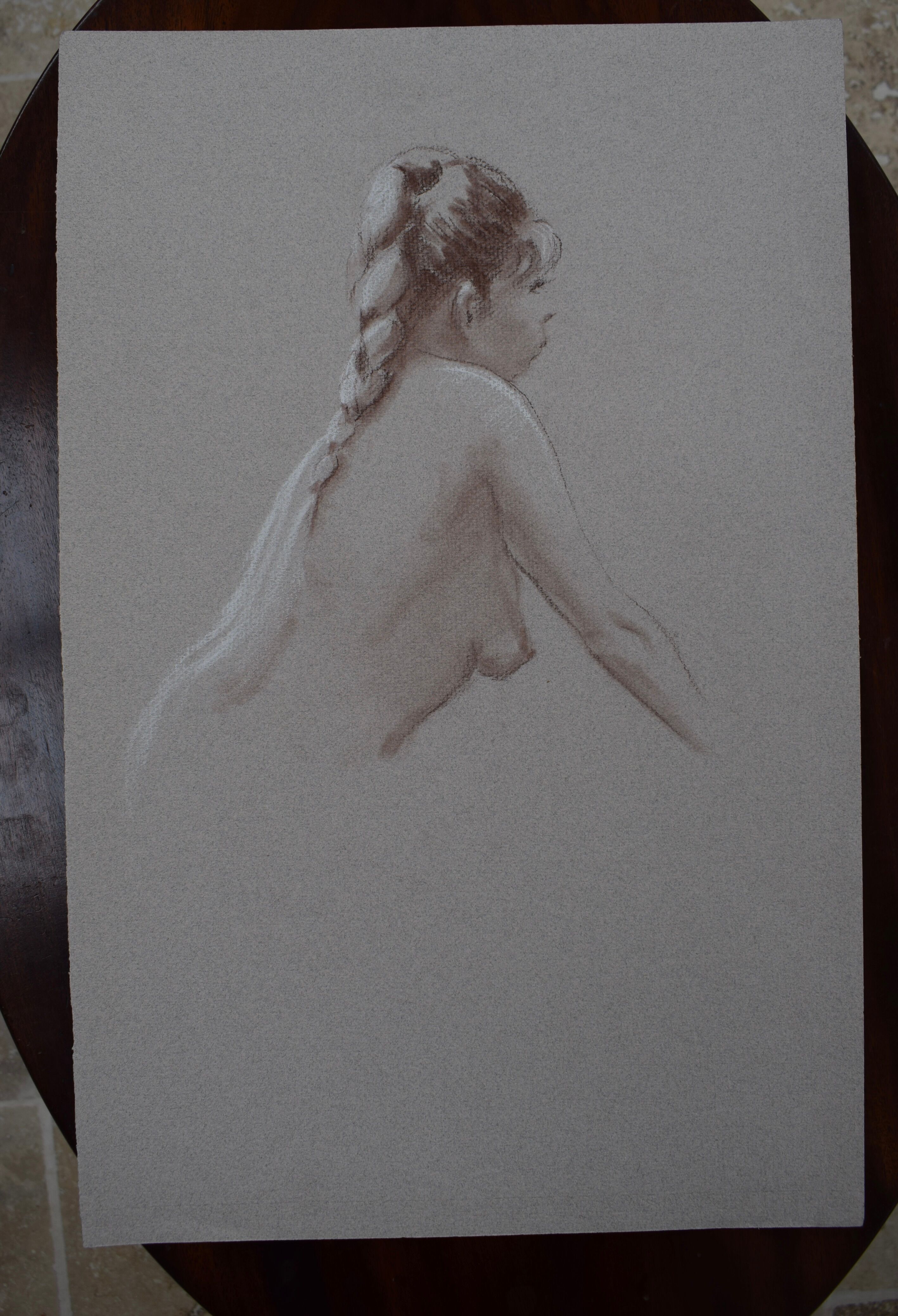 Sketch study nude pencil drawing academic