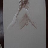 Sketch study nude pencil drawing academic