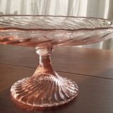 Pink glass shower bowl