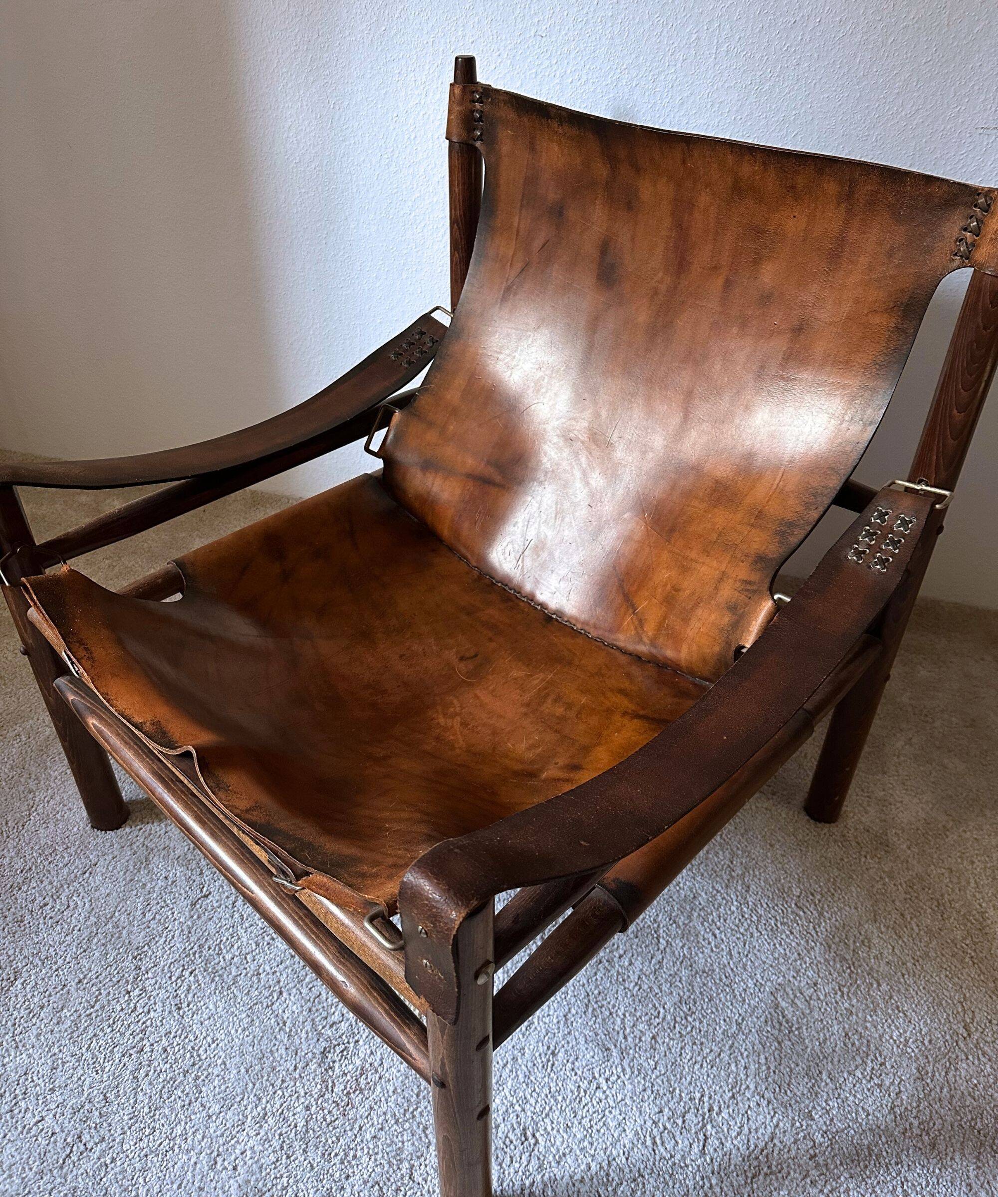 Buffalo Leather 'Safari' Armchair