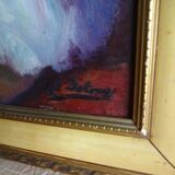 Portrait d'une ballerine, peinture à l'huile du milieu du XXe siècle, encadrée