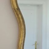 Vintage gold mirror with a Louis XV pediment - 1960s-70s - Height 54 cm