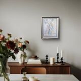 Palestine, old map, printed in 1852.