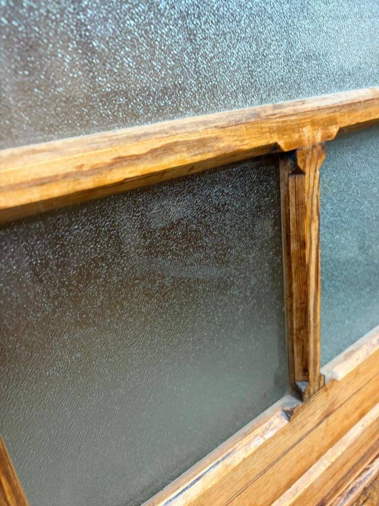 Vintage wooden display cabinet / wardrobe