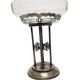 Art Deco Polish silver crystal bowl on stand, 1930s