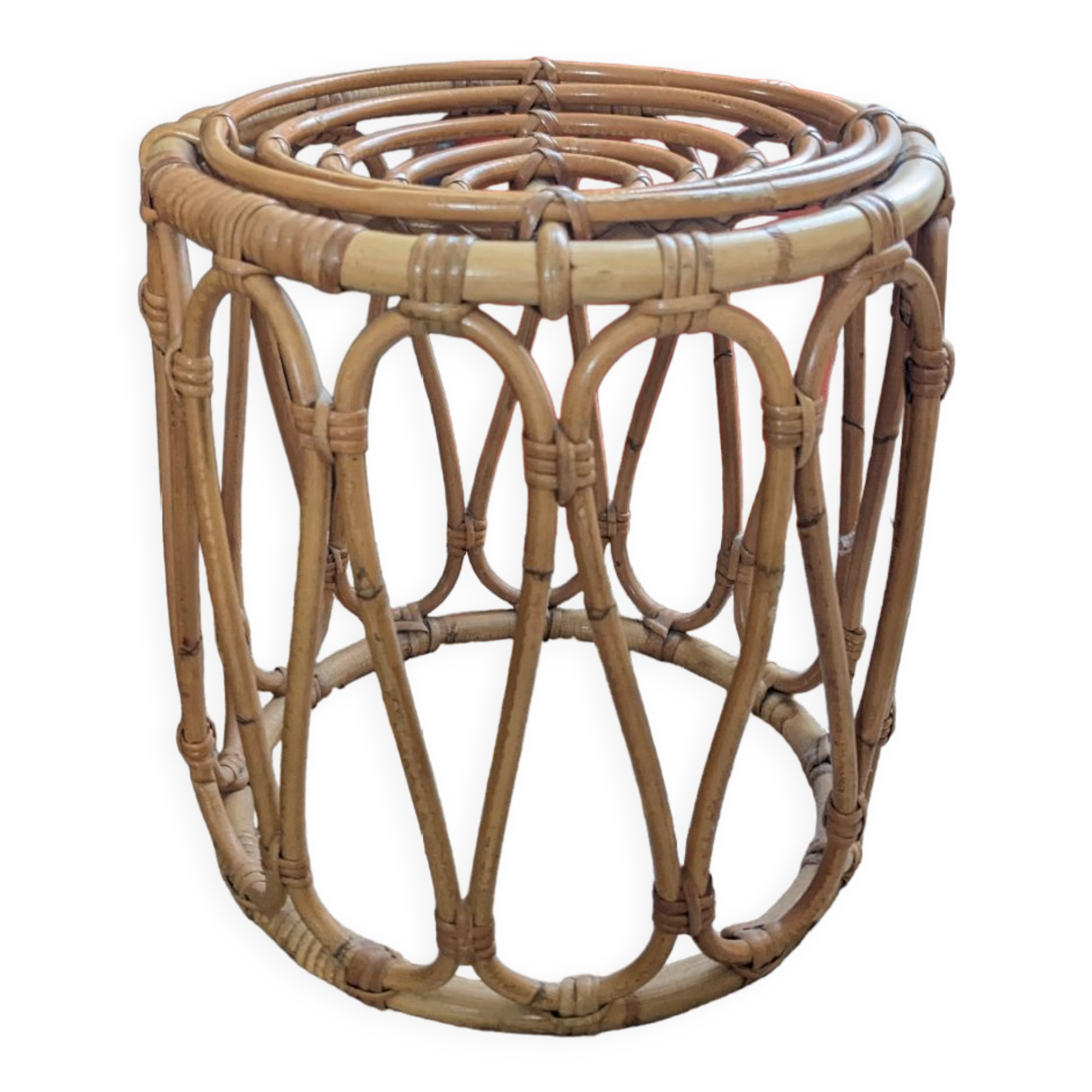 Vintage rattan stool