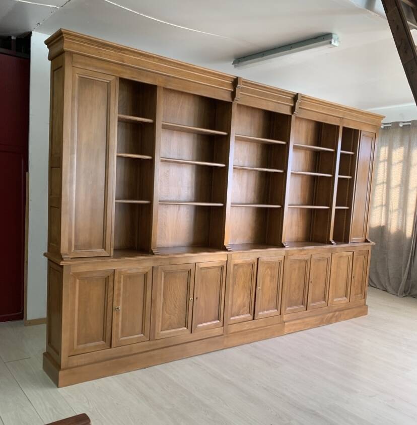 Library, solid wood wardrobe