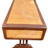 English mahogany double-sided desk with extension.