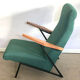 Lounge or easy chair with armrests