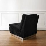 70s velvet and feather modular sofa