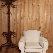 Fauteuil club en cuir blanc