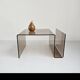 Table d'appoint porte-revues plexiglas fumé