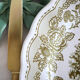 Assiette style anglais décor vert