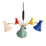 Articulated Diabolo chandelier, Italian design, 1950s-60s