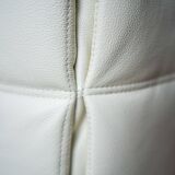 Vintage Leather Kashima Sofa in White Leather by Michel Ducaroy for Ligne Roset, 1980s