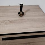 Black decorative vase with gold pattern