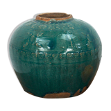Ancien vase en céramique vert émeraude (c.1820)