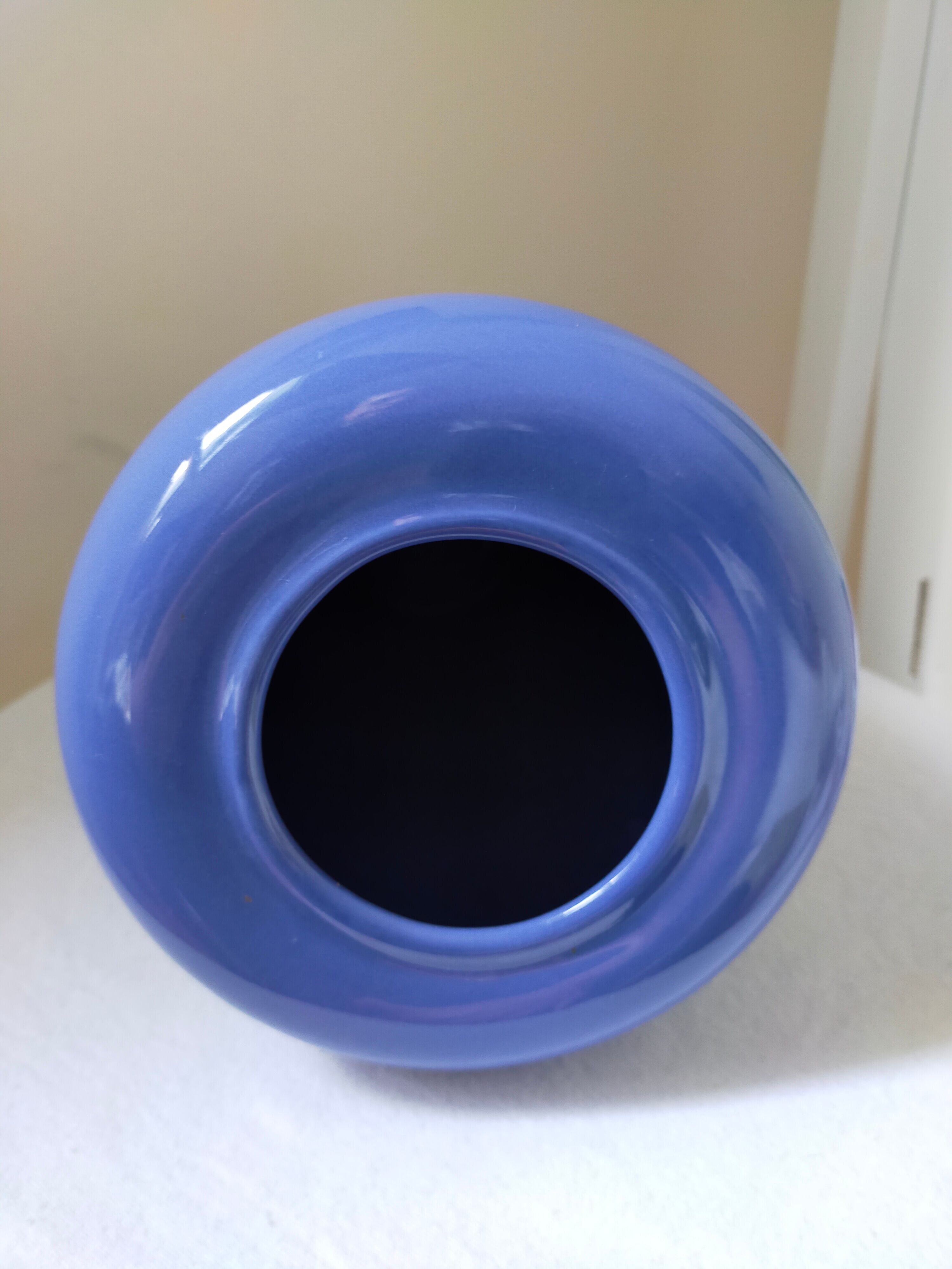 Lavender blue ceramic vase