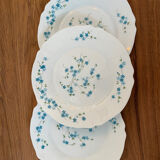 3 Flat white arcopal plates model veronica