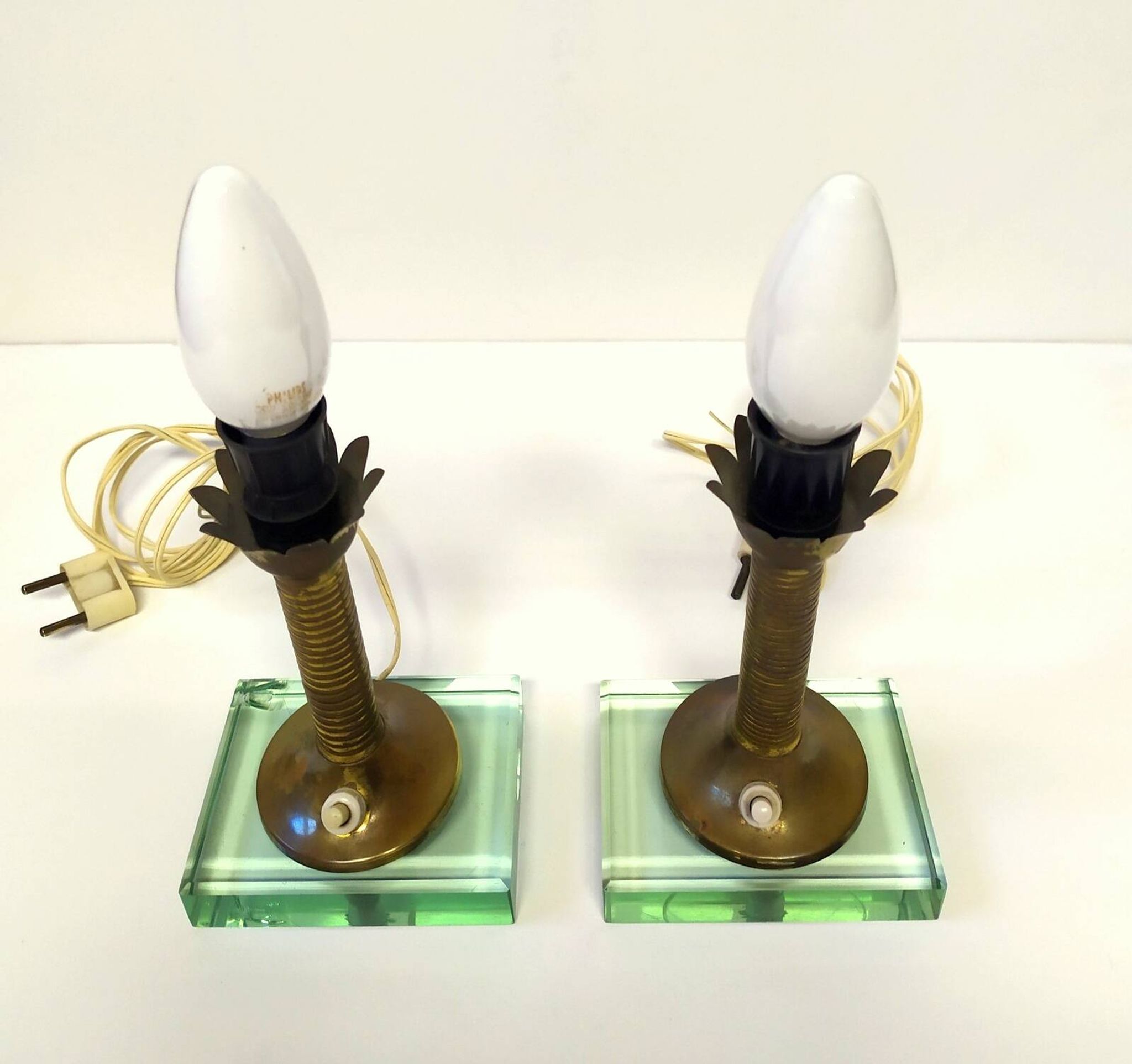 Table Lamps  Pietro Chiesa style , 1940s, Set of 2