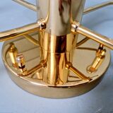 Large designer brass ceiling light, 70s