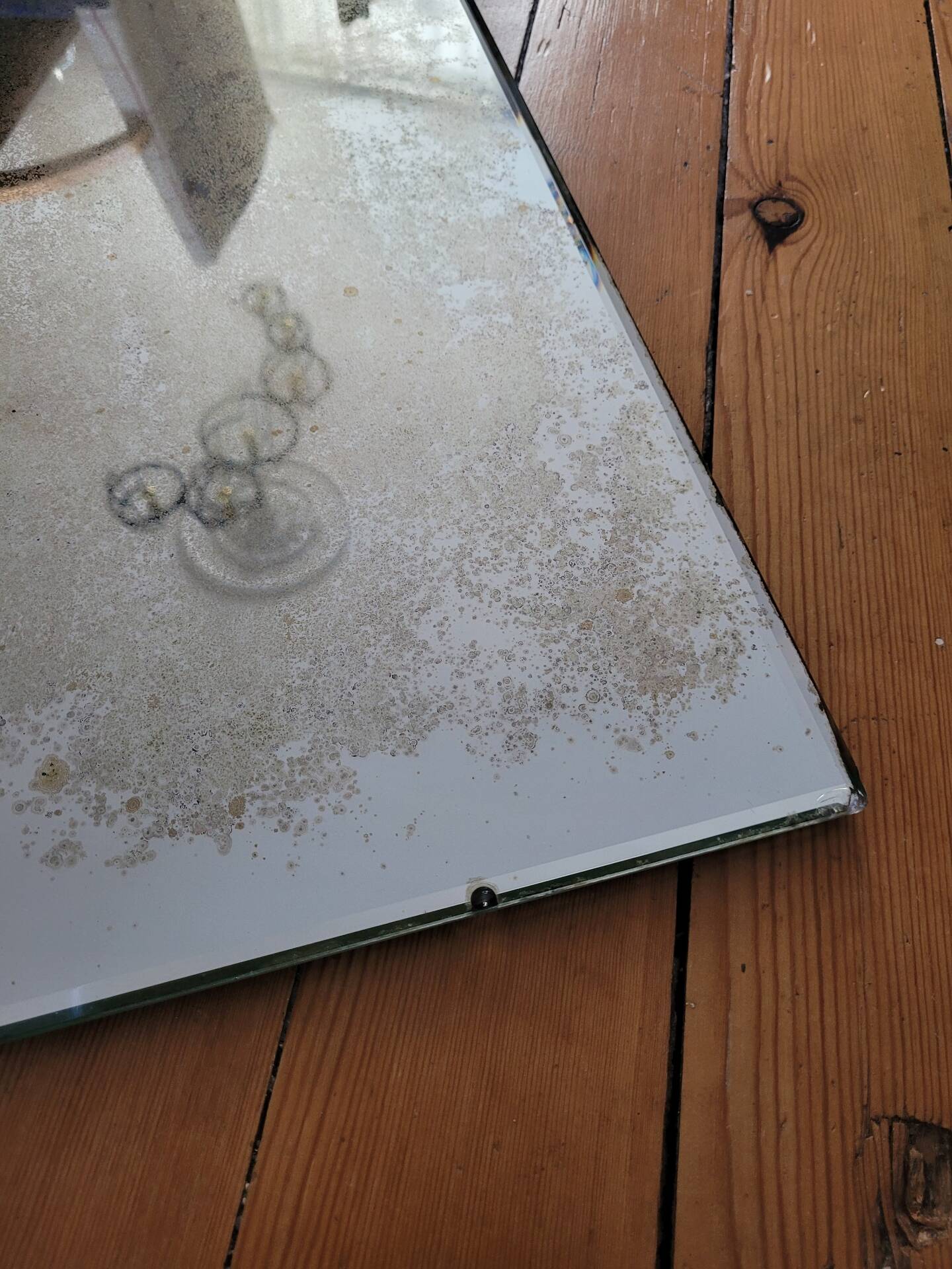 Bevelled rectangular mirror