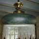 Pendant lamps in polished glass with bead fringe, Ø 40 cm