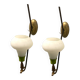 Vintage Italian Opaline Sconces Set of 2