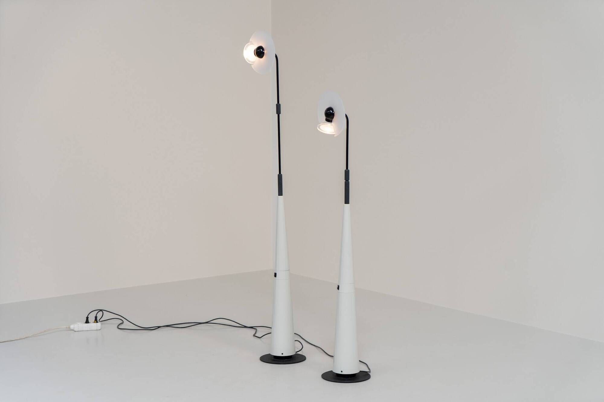 Pair of “Club 1095” floor lamps by Giuseppe Ramella for Arteluce