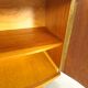 Buffet vintage avec plateau en verre et bord en laiton, meuble TV