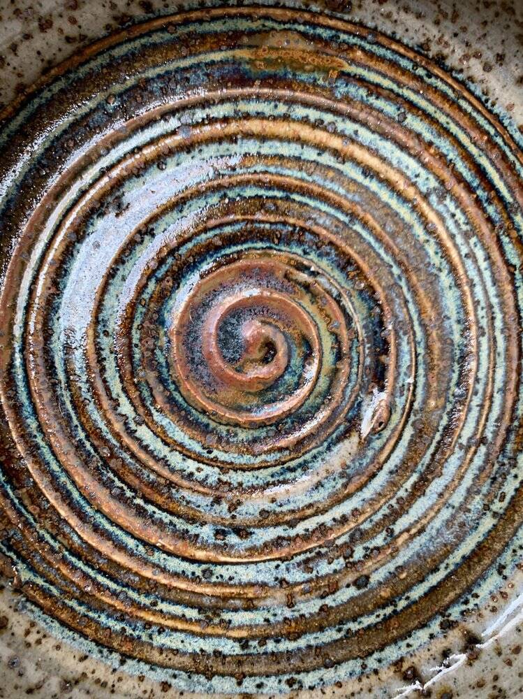 Danish studio pottery bowl from the mid-century by Erik Askholm, 1960s