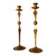 Contemporary brass candlesticks.