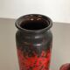 Set of two pottery fat lava vases "multi-color" by Scheurich, Germany, 1970