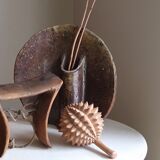 African wooden headrest 70s