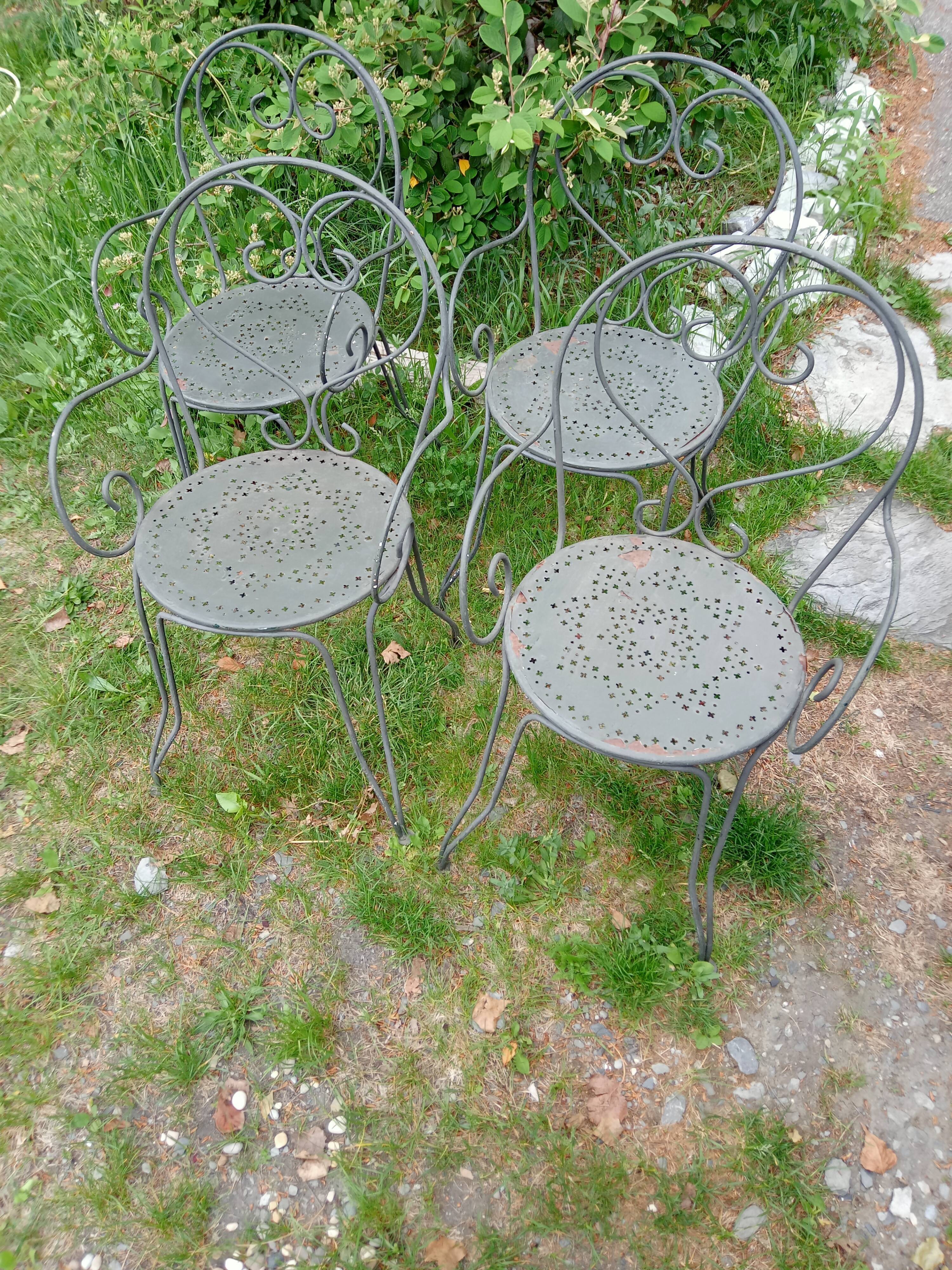 Four garden chairs