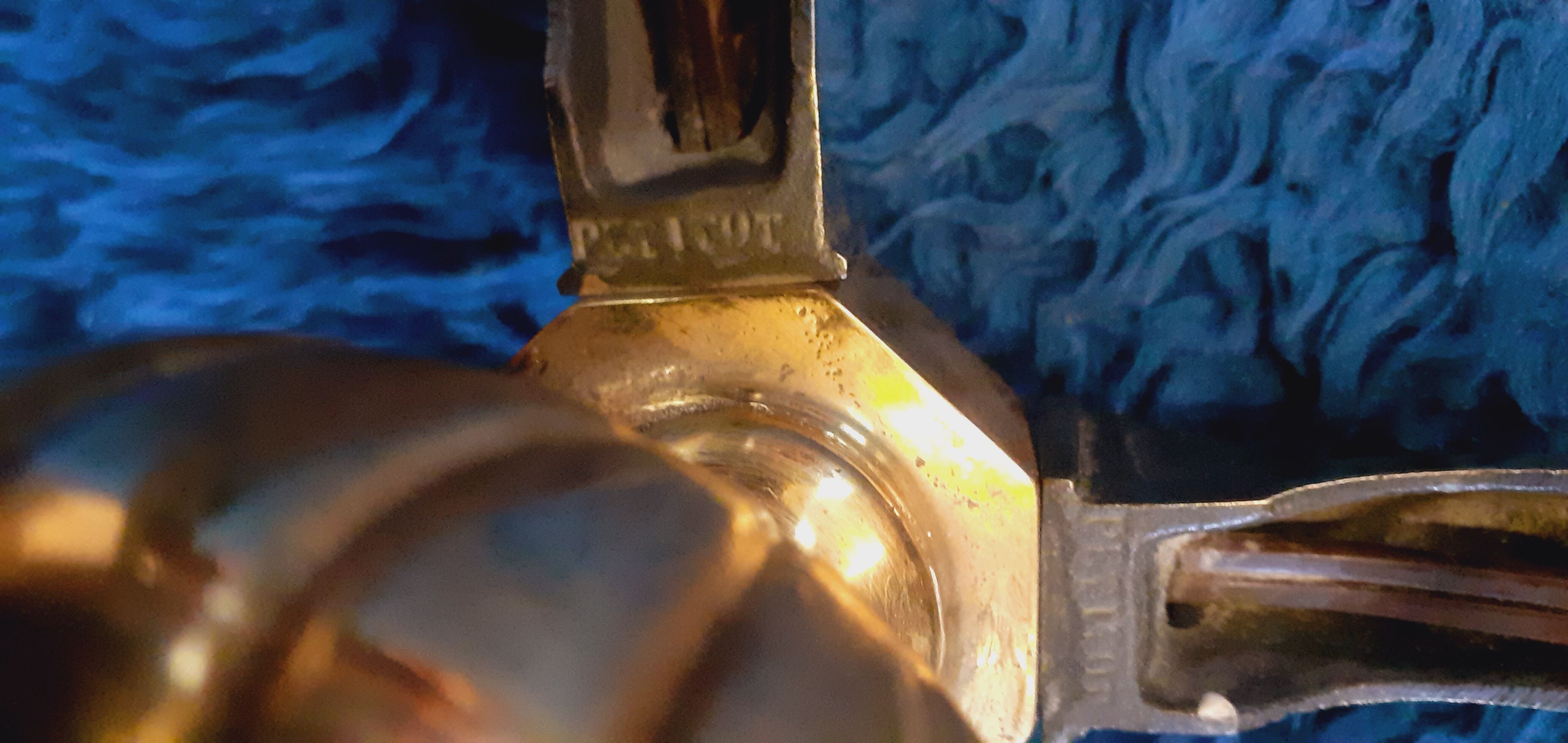 Pair of wall lamps double year 50 in bronze neo-classical style signed Petitot