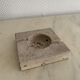 Square ashtray rough stone