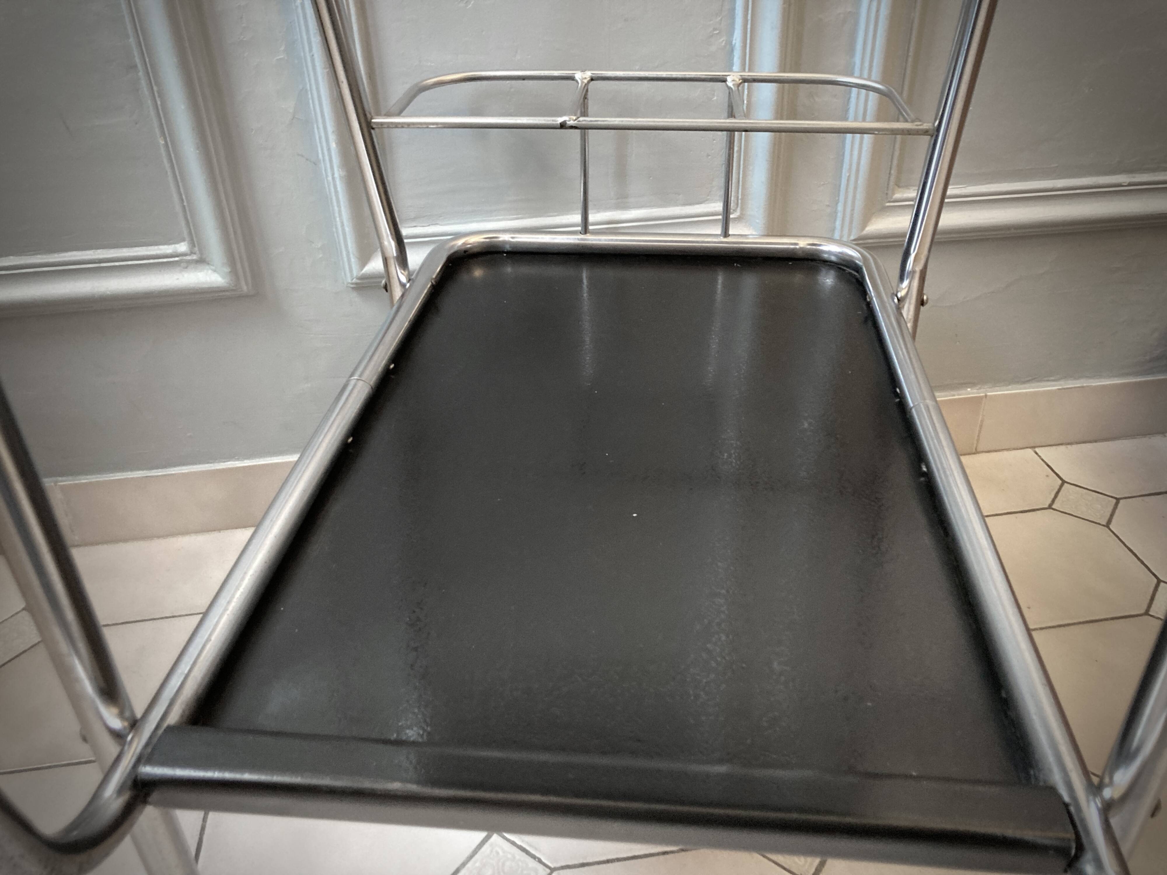 French Regency style metal serving trolley 1950