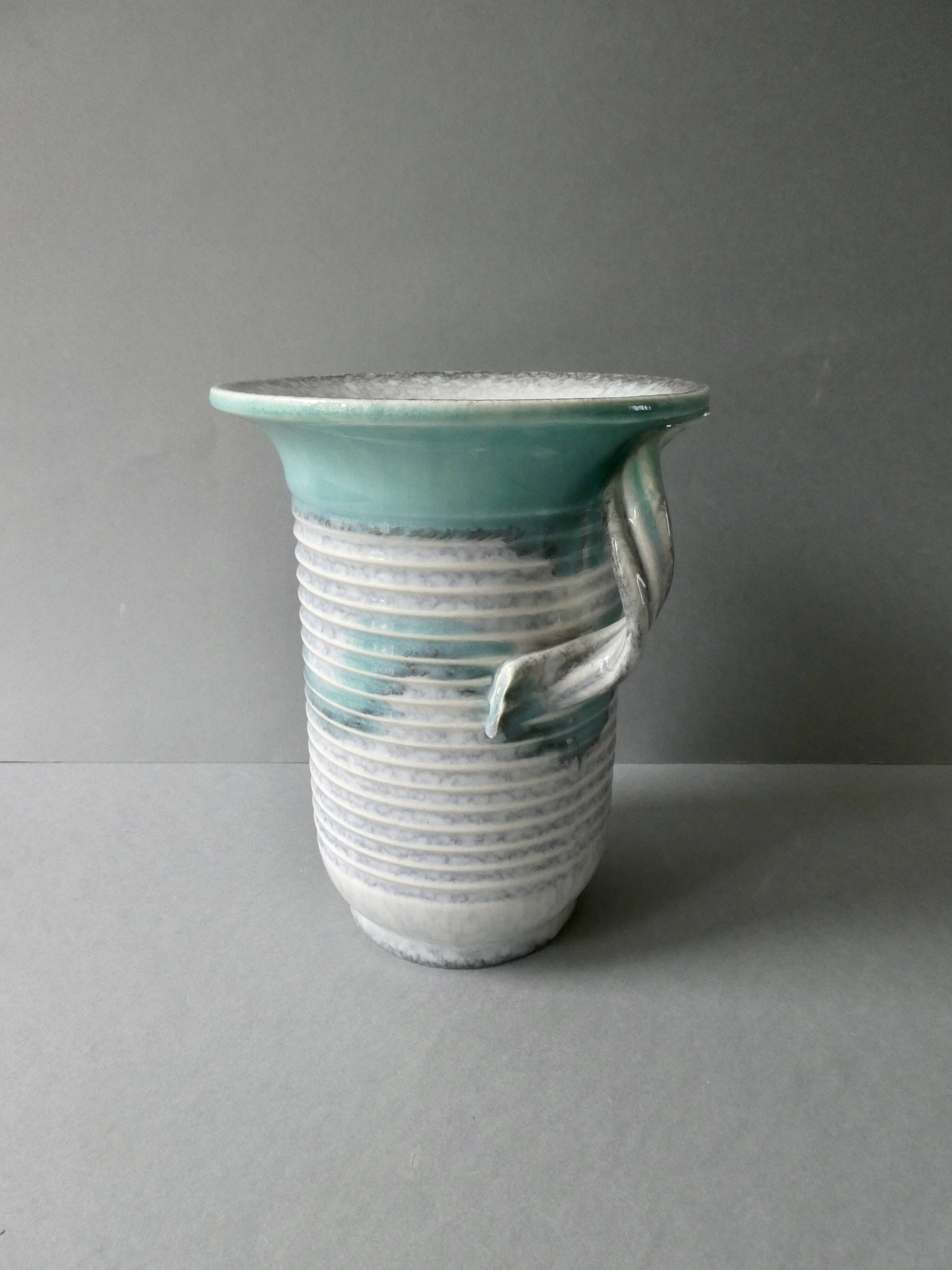 Glazed ceramic vase, 1930s, Art Deco