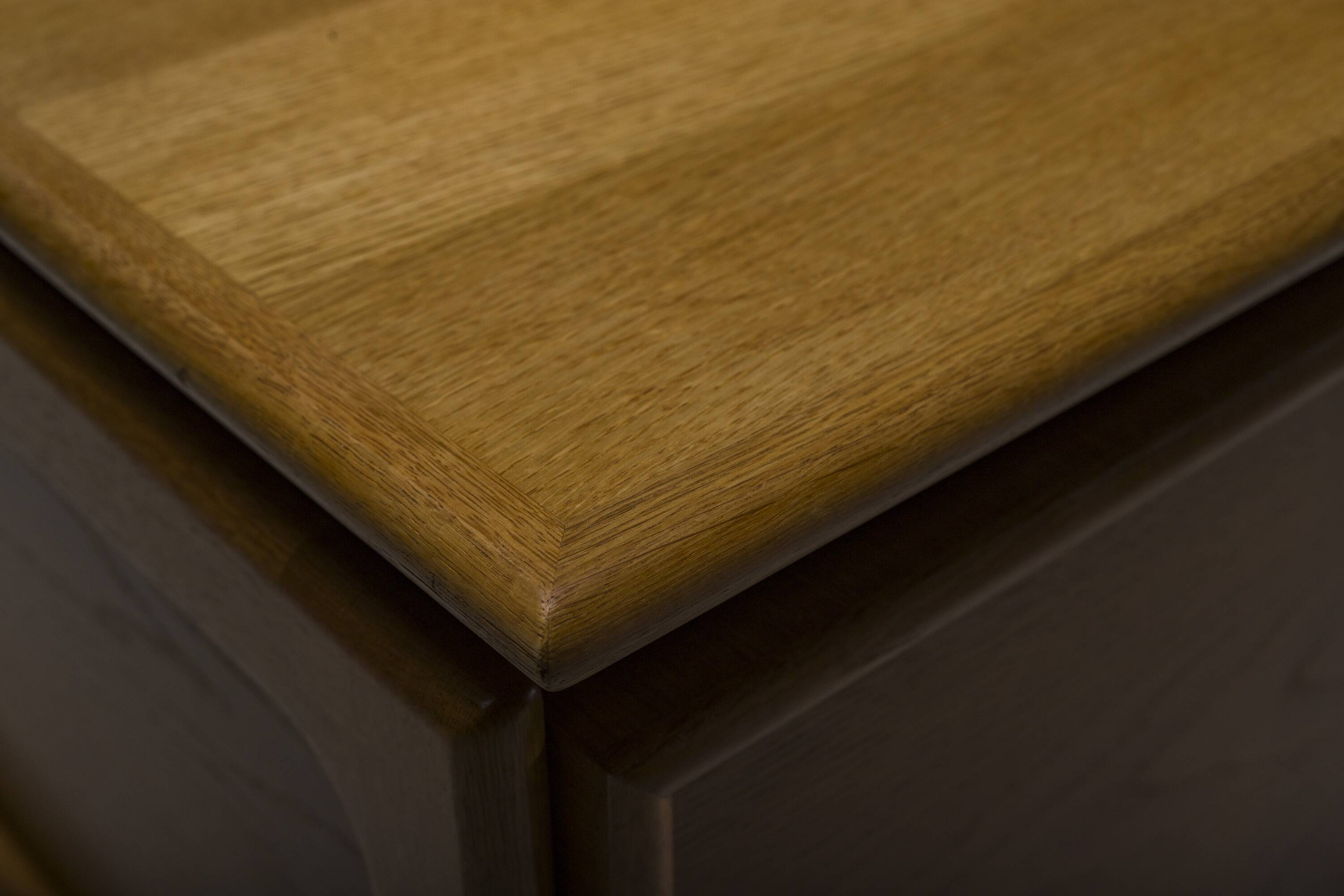 Mid-Century Oak Freestanding Desk from GV Møbler, 1970s