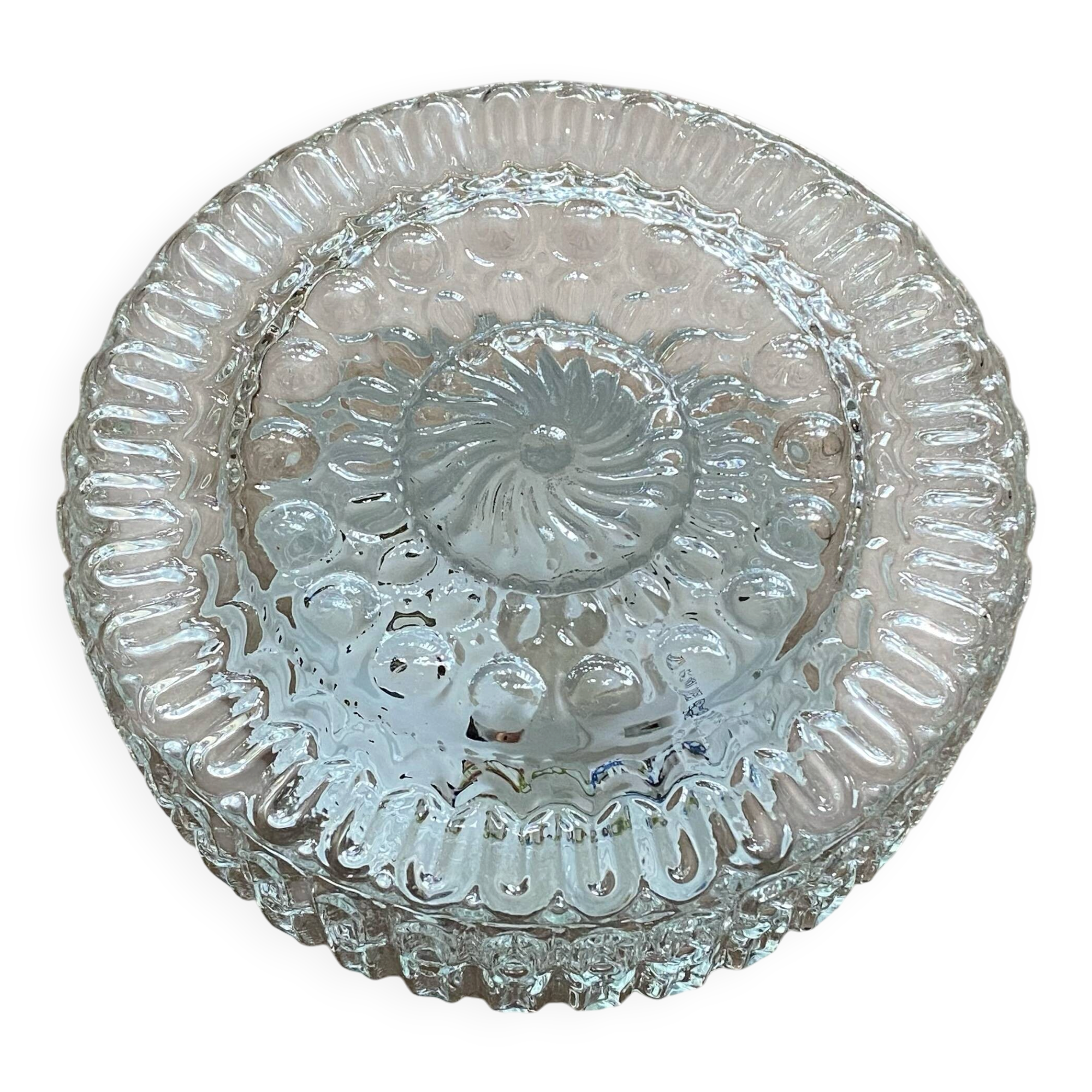 Round wall light ceiling fixture transparent glass vintage antique lamp