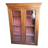 Vitrine biblioheque louis philippe en noyer du xix ème siecle