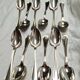 Set of 12 silver metal table spoons from christofle model "spatours"