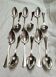 Set of 12 silver metal table spoons from christofle model "spatours"