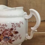 Teapot and its vintage porcelain milk jar