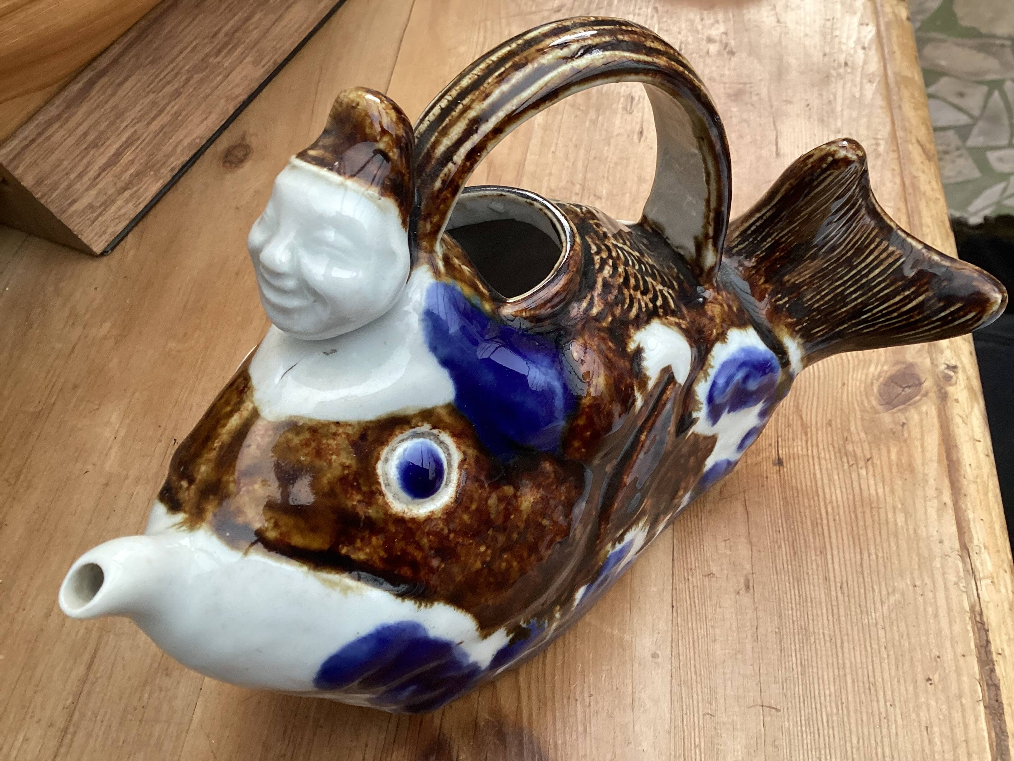 Hirado Teapot Riding Carp Tea 1860-1910