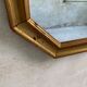 Octagonal Wall Mirror with Vintage Molded Gilded Wood Frame