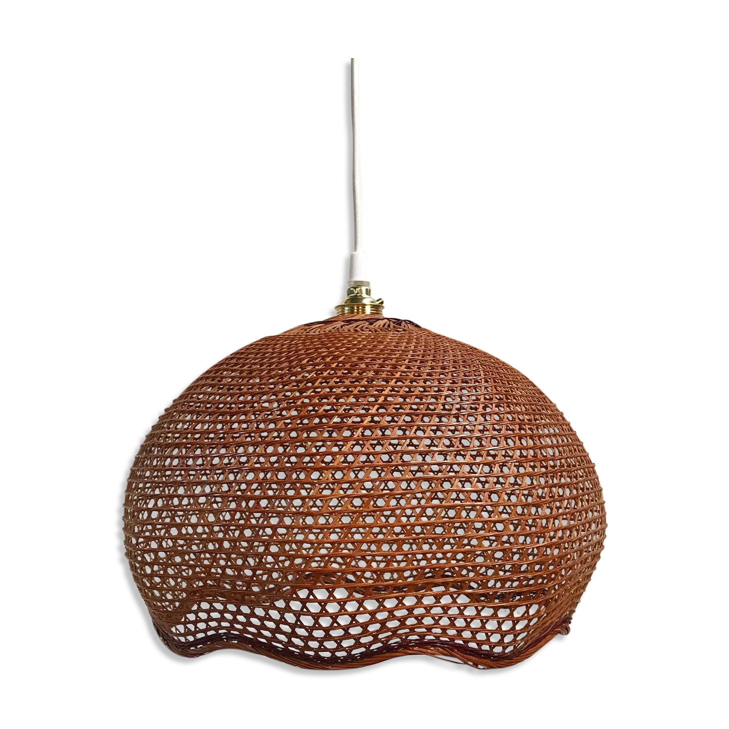 Vintage wicker pendant lamp