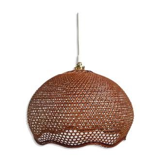 Vintage wicker pendant lamp